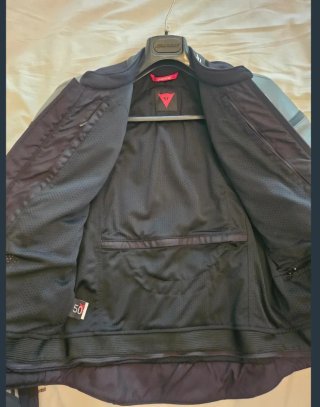 Chaqueta Moto Dainese Nexus Piel Negra/Gris