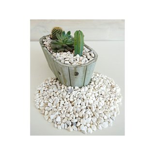 Grava Blanca 1,8kg piedras decorativas acuario