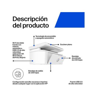 HP LaserJet M140w 7MD72F multifunción A4 Wi-Fi