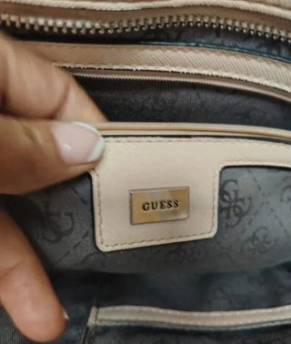 Bolso shopper Guess beige