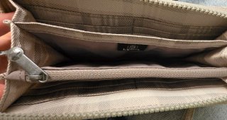 Billetero, monedero, Kipling Beige Cuadros.