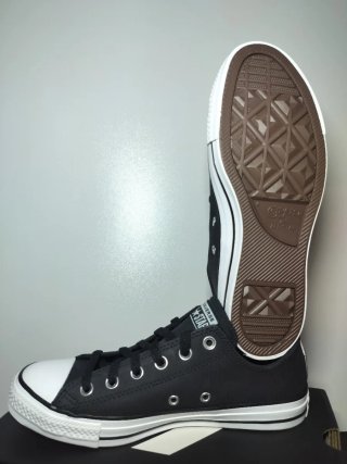Converse All Star Cuero/Piel Negras Tall 39 Nuevo