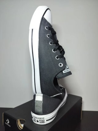 Converse All Star Cuero/Piel Negras Tall 39 Nuevo