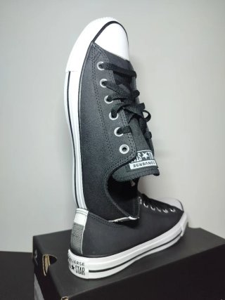 Converse All Star Cuero/Piel Negras Tall 39 Nuevo
