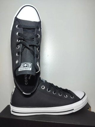 Converse All Star Cuero/Piel Negras Tall 39 Nuevo