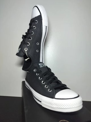 Converse All Star Cuero/Piel Negras Tall 39 Nuevo