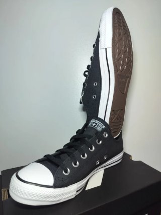 Converse All Star Cuero/Piel Negras Tall 39 Nuevo