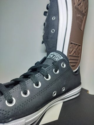 Converse All Star Cuero/Piel Negras Tall 39 Nuevo