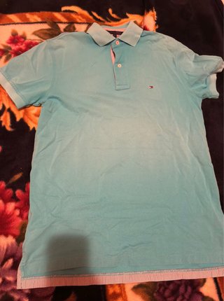 Polo Tommy Hilfiger Talla S Turquesa