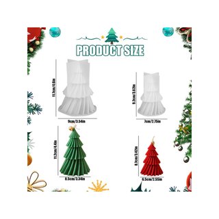 Moldes silicona vela árbol Navidad