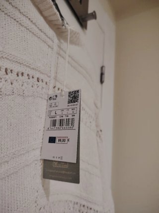 Jersey beige tejido calado talla L