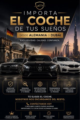 Es un anuncio para importar coches de Alemania