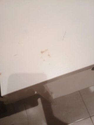 Mesita de noche blanca madera