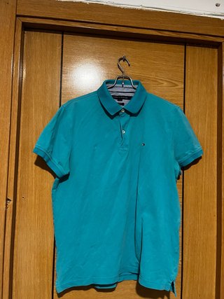 Polo Tommy Hilfiger Azul Turquesa