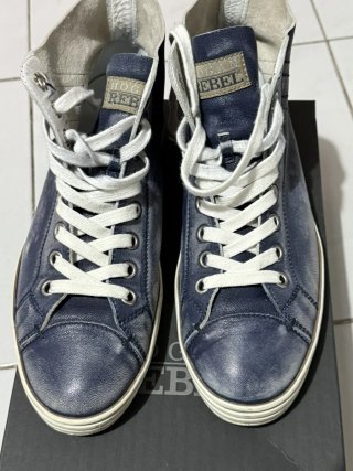 Hogan Rebel Sneakers Pelle Alta Blu