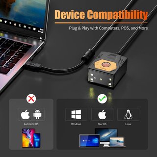NETUM NT-480 Lettore Codice a Barre QR 2D 1D USB IP65