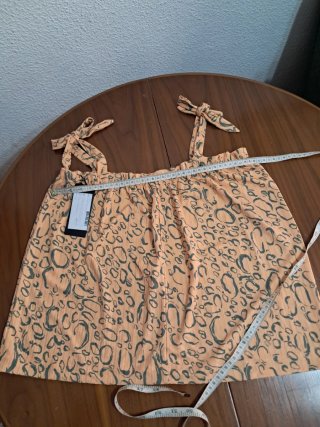 Blusa Naranja con Estampado animal print