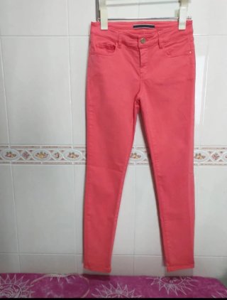 Pantalón Massimo Dutti Talla 36 Coral