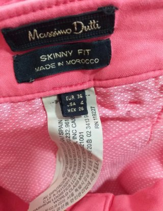 Pantalón Massimo Dutti Talla 36 Coral