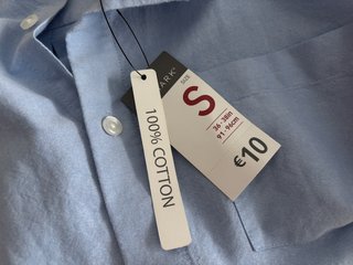 Camisa Primark Slim Fit Celeste Hombre Talla S