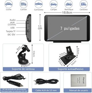 AWESAFE Pantalla 7'' CarPlay Android Auto Mirror