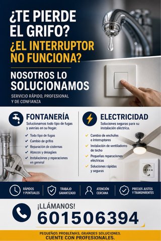 Fontanero y electricista Los palacios.