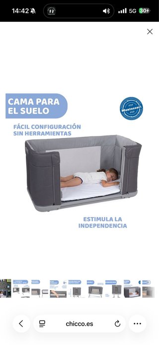 Cuna Chicco Next2me + colchón