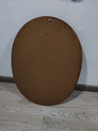 Espejo Ovalado Madera Marrón