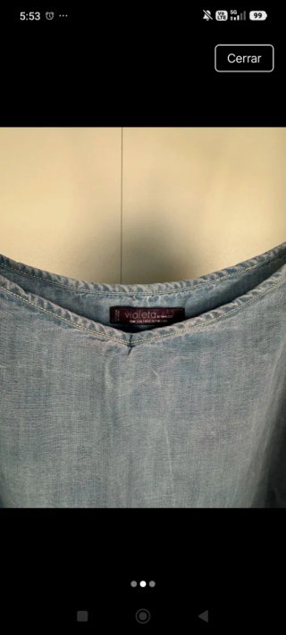 Blusa tirantes vaquera azul XXL