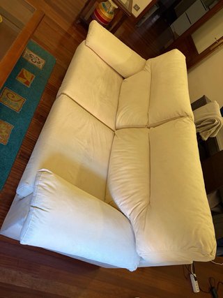 Sofá beige 2 metros tela