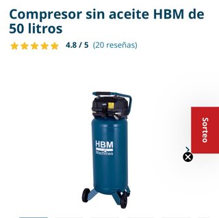 Compresor HBM 50L sin aceite