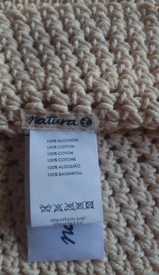 Gorro crochet Natura beige