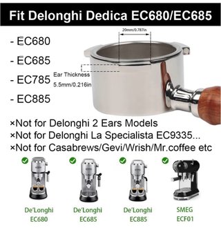 Portafiltro Sin Fondo 51mm DeLonghi Dedica / Smeg
