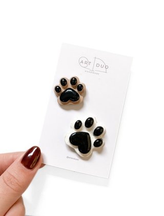 Pin huella perro arcilla polimérica