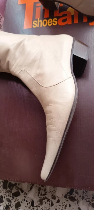 Botas altas beige de Piel