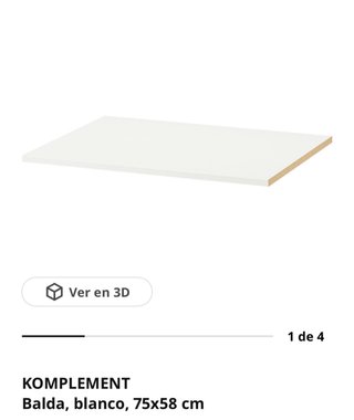 Baldas Blancas 75x58cm Ikea (6 baldas )