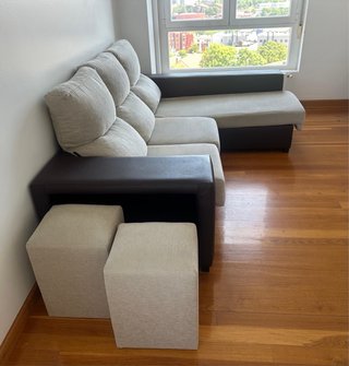 Divano chaiselongue in pelle/tessuto (Santander, Cantabria)