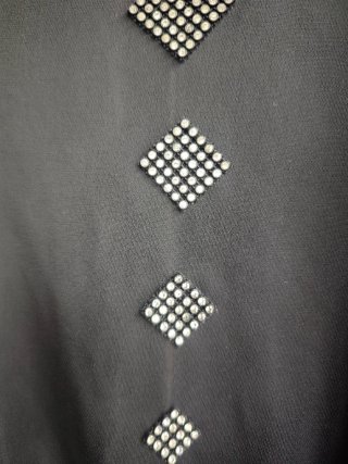 Blusa gasa péplum con strass T.S