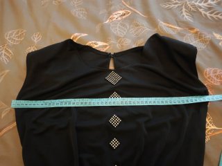 Blusa gasa péplum con strass T.S