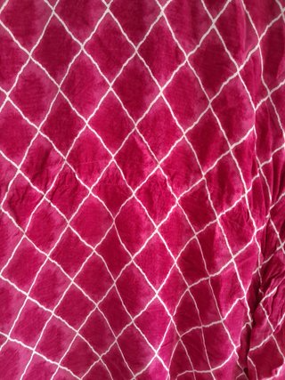 Vestido kaftan fucsia estampado geométrico