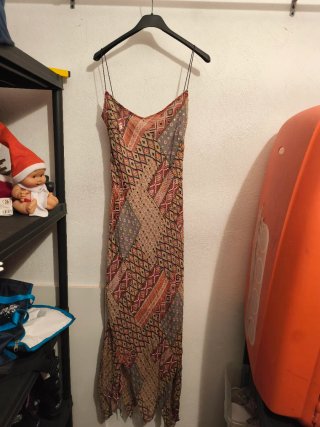 Vestido largo estampado