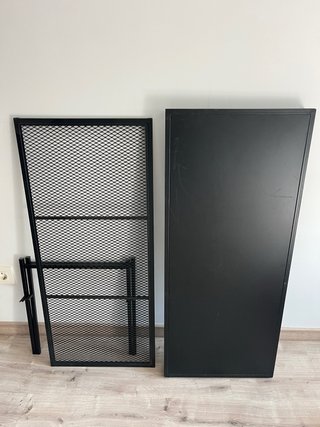 Mesa auxiliar comedor negra metálica