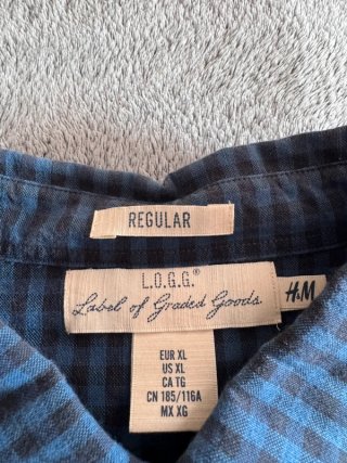 Camicia H&M a quadri blu taglia XL