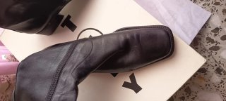 Botas de Piel Negras Mujer