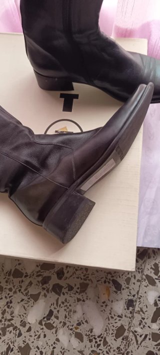 Botas de Piel Negras Mujer