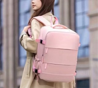 Mochila de viaje rosa tamaño cabina 40x30x20cm