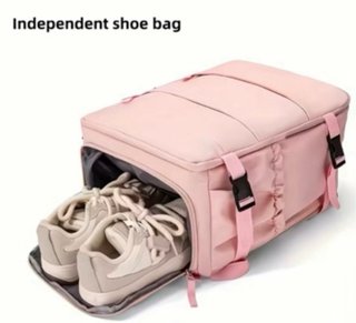 Mochila de viaje rosa tamaño cabina 40x30x20cm
