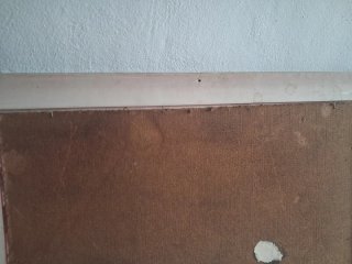 Cuadro antiguo pintado a mano con marco