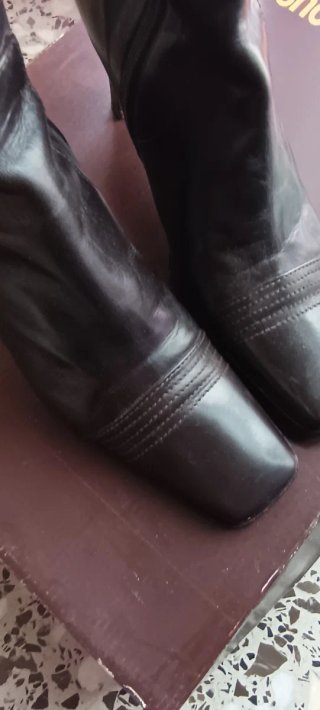 Botas de piel marrones para mujer