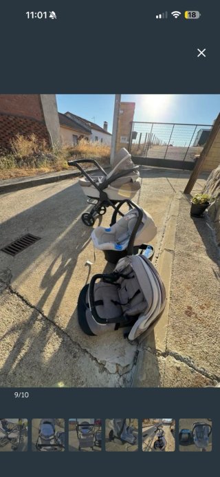 Carro de bebé y silla de coche